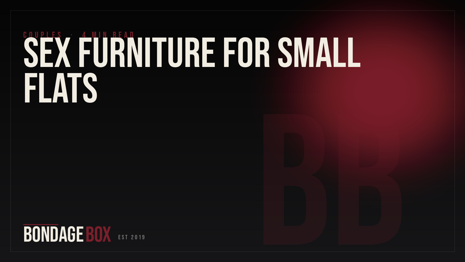 Sex Furniture for Small Flats