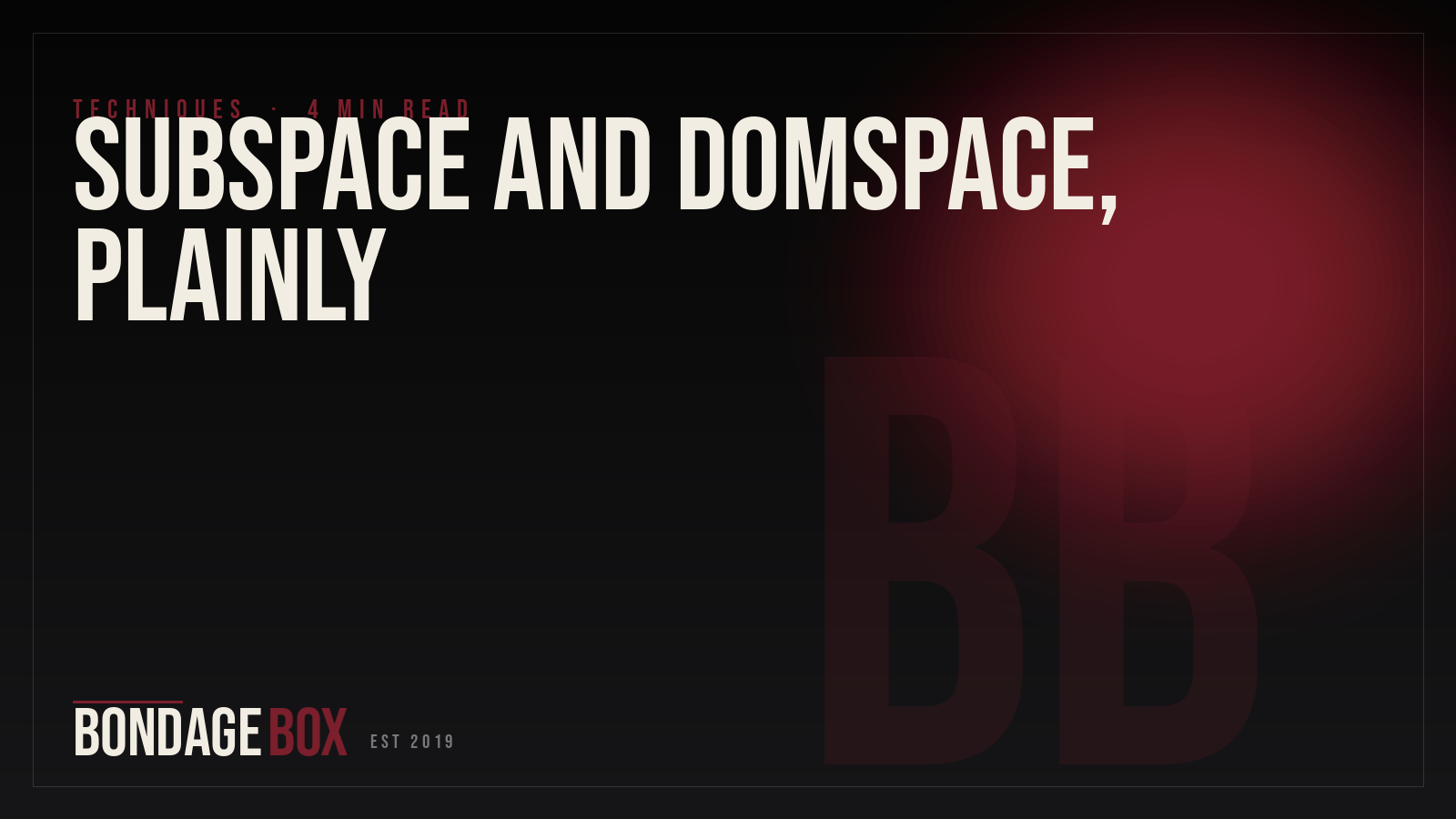 Subspace and Domspace, Plainly