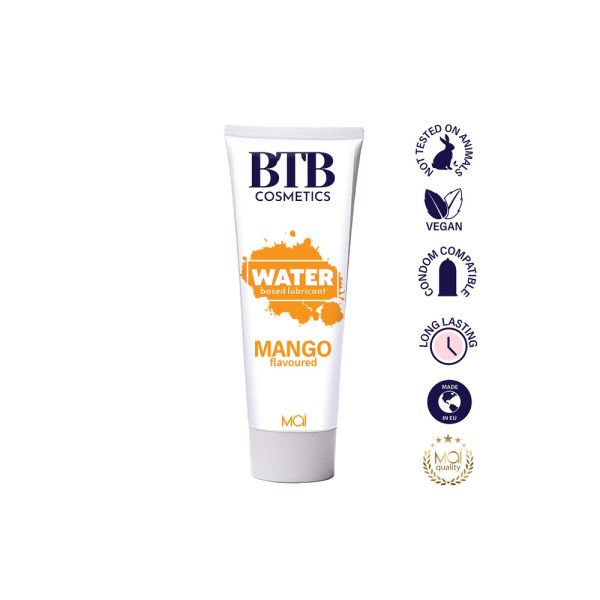 BTB Mango Flavoured Water Based Lubricant 100ml From Bondage Box UK
