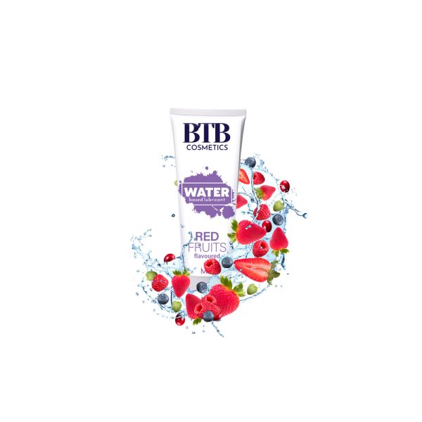 BTB Red Fruits Flavoured Water Based Lubricant 100ml From Bondage Box UK
