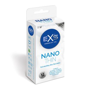 EXS Nano Thin Condoms 12 Pack From Bondage Box UK