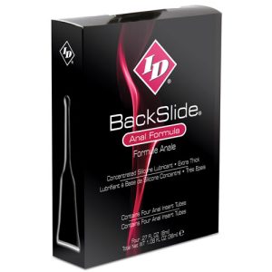 ID BackSlide Anal Formula Lubricant Insert Tubes 4 x 8ml From Bondage Box UK