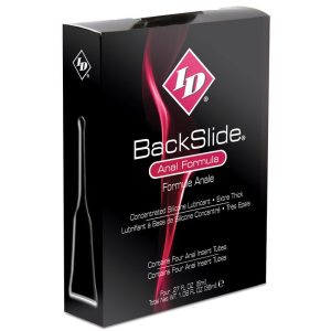 ID BackSlide Anal Formula Lubricant Insert Tubes 4 x 8ml From Bondage Box UK