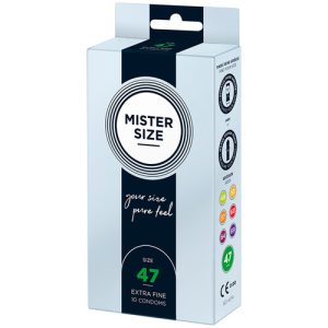 Mister Size 47mm Your Size Pure Feel Condoms 10 Pack From Bondage Box UK
