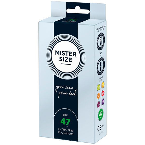 Mister Size 47mm Your Size Pure Feel Condoms 10 Pack From Bondage Box UK