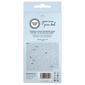 Mister Size 47mm Your Size Pure Feel Condoms 10 Pack From Bondage Box UK