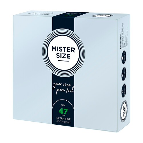 Mister_Size_47mm_Your_Size_Pure_Feel_Condoms_36_Pack Mister Size 47mm Your Size Pure Feel Condoms 36 Pack From Bondage Box UK