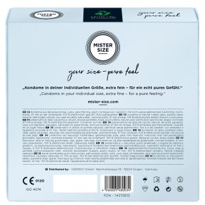 Mister Size 47mm Your Size Pure Feel Condoms 36 Pack From Bondage Box UK