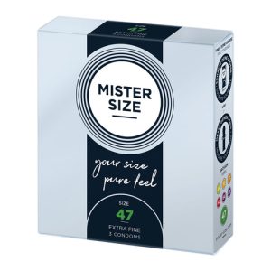 Mister Size 47mm Your Size Pure Feel Condoms 3 Pack From Bondage Box UK