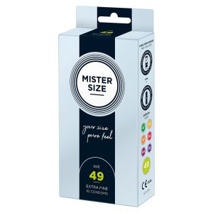 Mister Size 49mm Your Size Pure Feel Condoms 10 Pack From Bondage Box UK