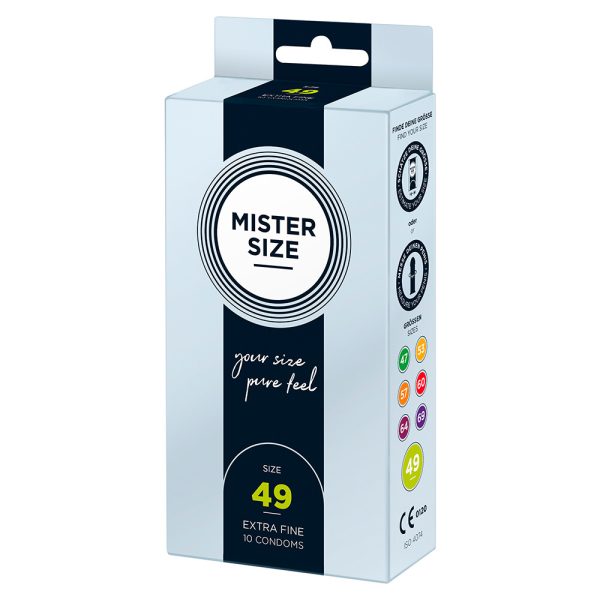 Mister Size 49mm Your Size Pure Feel Condoms 10 Pack From Bondage Box UK