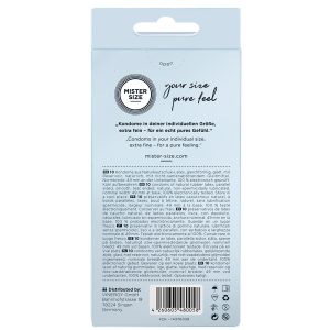 Mister Size 49mm Your Size Pure Feel Condoms 10 Pack From Bondage Box UK