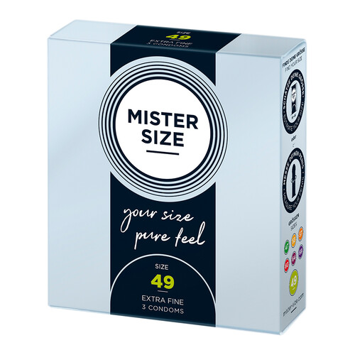 Mister Size 49mm Your Size Pure Feel Condoms 3 Pack From Bondage Box UK