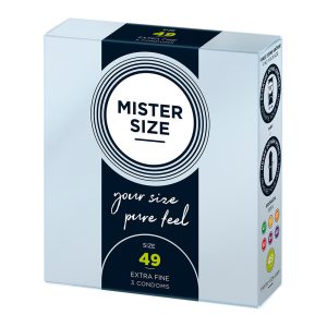 Mister Size 49mm Your Size Pure Feel Condoms 3 Pack From Bondage Box UK