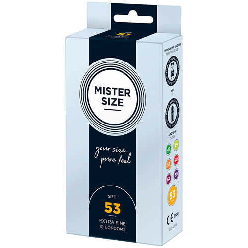 Mister Size 53mm Your Size Pure Feel Condoms 10 Pack From Bondage Box UK