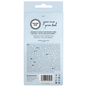 Mister Size 53mm Your Size Pure Feel Condoms 10 Pack From Bondage Box UK