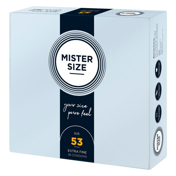 Mister Size 53mm Your Size Pure Feel Condoms 36 Pack From Bondage Box UK
