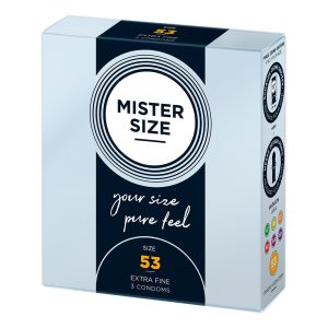 Mister Size 53mm Your Size Pure Feel Condoms 3 Pack From Bondage Box UK