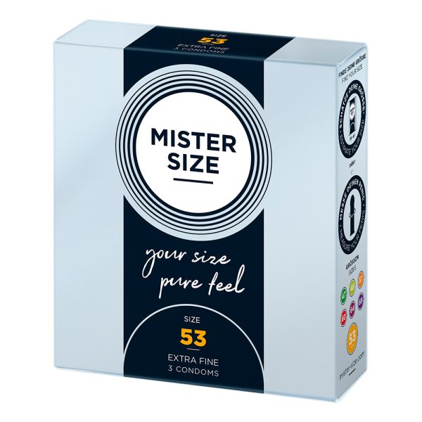 Mister Size 53mm Your Size Pure Feel Condoms 3 Pack From Bondage Box UK