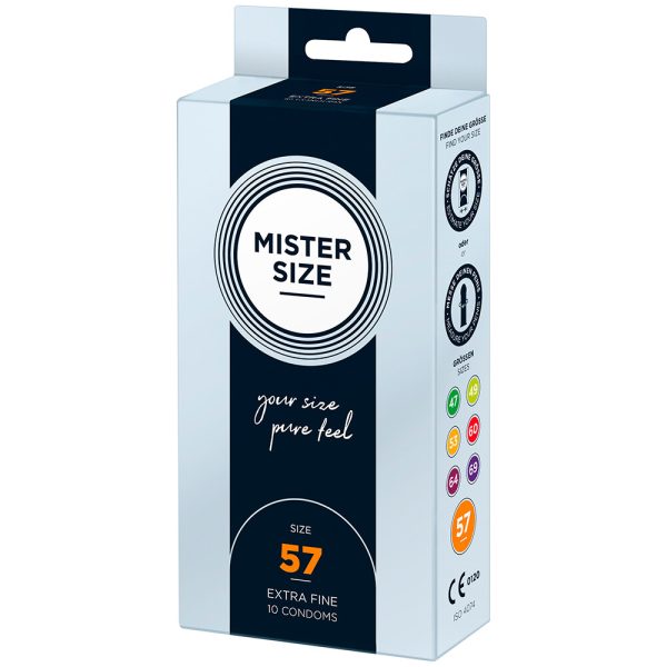 Mister Size 57mm Your Size Pure Feel Condoms 10 Pack From Bondage Box UK