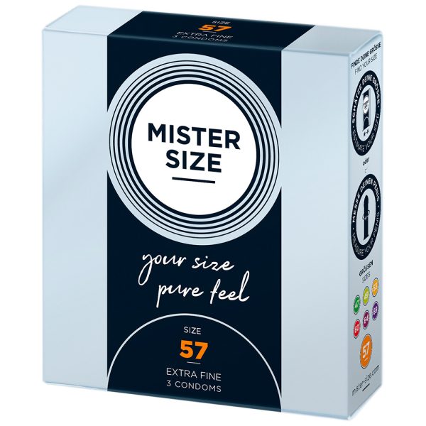 Mister Size 57mm Your Size Pure Feel Condoms 3 Pack From Bondage Box UK