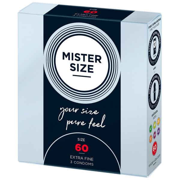 Mister Size 60mm Your Size Pure Feel Condoms 3 Pack From Bondage Box UK