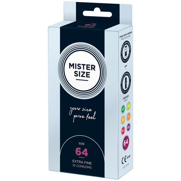 Mister Size 64mm Your Size Pure Feel Condoms 10 Pack From Bondage Box UK
