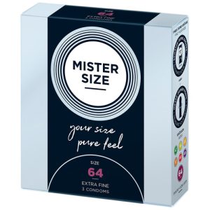 Mister Size 64mm Your Size Pure Feel Condoms 3 Pack From Bondage Box UK