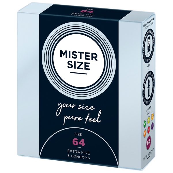 Mister Size 64mm Your Size Pure Feel Condoms 3 Pack From Bondage Box UK