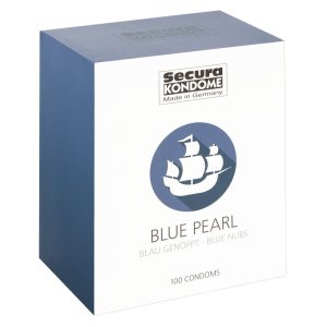 Secura Kondome Blue Pearl x100 Condoms From Bondage Box UK