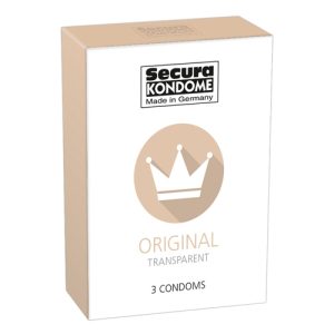 Secura Kondome Original Transparent x3 Condoms From Bondage Box UK