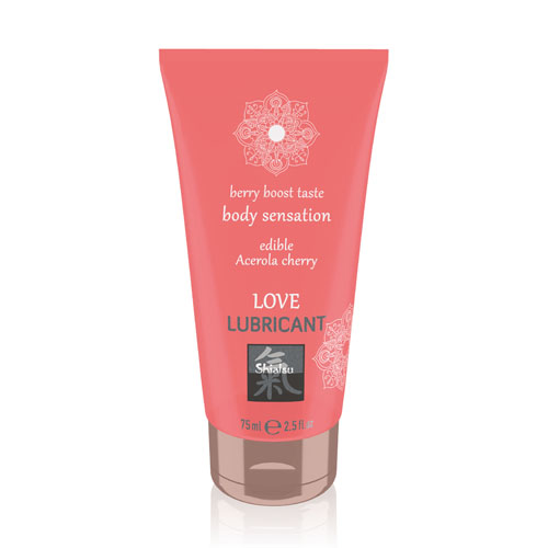 Shiatsu Love Lubricant Edible Acerola Cherry 75ml From Bondage Box UK
