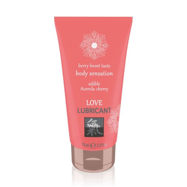 Shiatsu Love Lubricant Edible Acerola Cherry 75ml From Bondage Box UK
