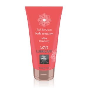 Shiatsu Love Lubricant Edible Strawberry 75ml From Bondage Box UK