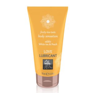 Shiatsu Love Lubricant Edible White Tea And Peach 75ml From Bondage Box UK