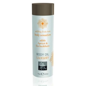 Shiatsu Luxury Body Oil Edible Apricot And Sea Buckthorn 75ml From Bondage Box UK