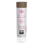 Shiatsu Luxury Body Oil Edible Raspberry And Apple 75ml From Bondage Box UK