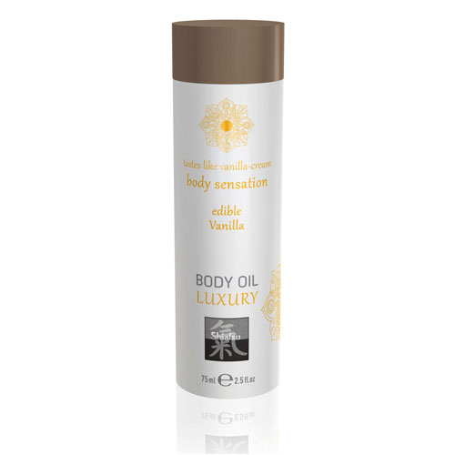 Shiatsu_Luxury_Body_Oil_Edible_Vanilla_75ml Shiatsu Luxury Body Oil Edible Vanilla 75ml From Bondage Box UK