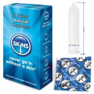 Skins Condoms Natural 12 Pack From Bondage Box UK