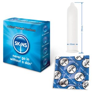 Skins Condoms Natural 4 Pack From Bondage Box UK
