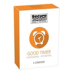Secura Kondome Good Timer Delay x3 Condoms From Bondage Box UK