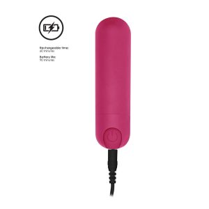 10 speed Rechargeable Bullet Pink BondageBox UK