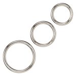 3 Piece Silver Ring Set BondageBox UK