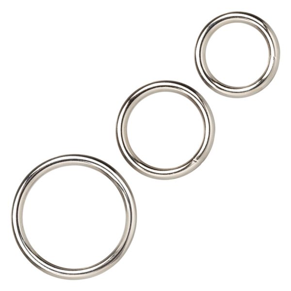 3 Piece Silver Ring Set BondageBox UK