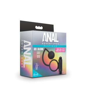 Anal Adventures Platinum Ball With Vibrating Cock Ring BondageBox UK