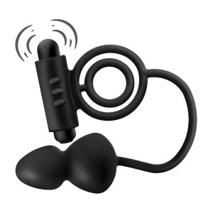 Anal Adventures Platinum Plug With Vibrating Cock Ring BondageBox UK