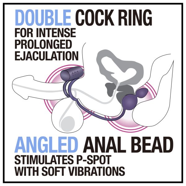 Anal Adventures Platinum Plug With Vibrating Cock Ring BondageBox UK