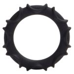 Atlas Silicone Cock Ring Black BondageBox UK