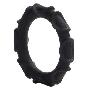 Atlas Silicone Cock Ring Black BondageBox UK
