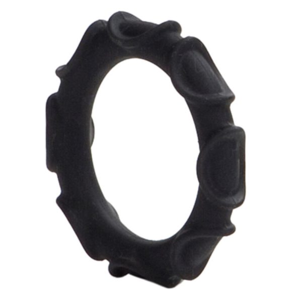 Atlas Silicone Cock Ring Black BondageBox UK
